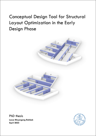 Front page of the PhD dissertation entitled: Conceptual Design Tool for Structural Layout Optimization in the Early Design Phase