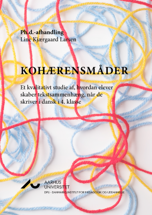 Forsiden for afhandlingen viser titel, forfatter og lign. I baggrunden ses et foto af nogle snore, der ligger ind over hinanden på kryds og tværs.